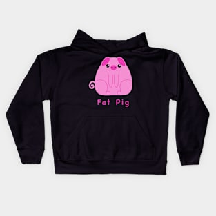 Fat Pigs Are Cute, adorable piggy to show pig love, Kids Hoodie